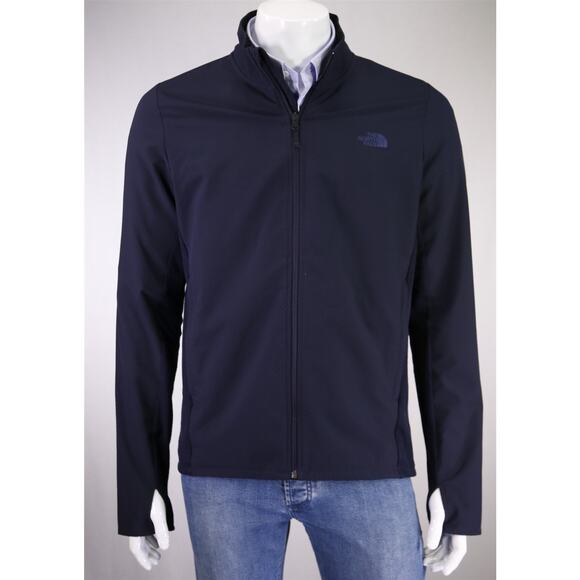 The North Face Mens Navy Blue Fleece Lined Soft Shell Jacket Medium - Picture 2 of 10